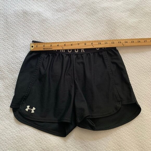 Under Armour black pull on elastic waist unlined athletic soccer workout shorts - Picture 6 of 8